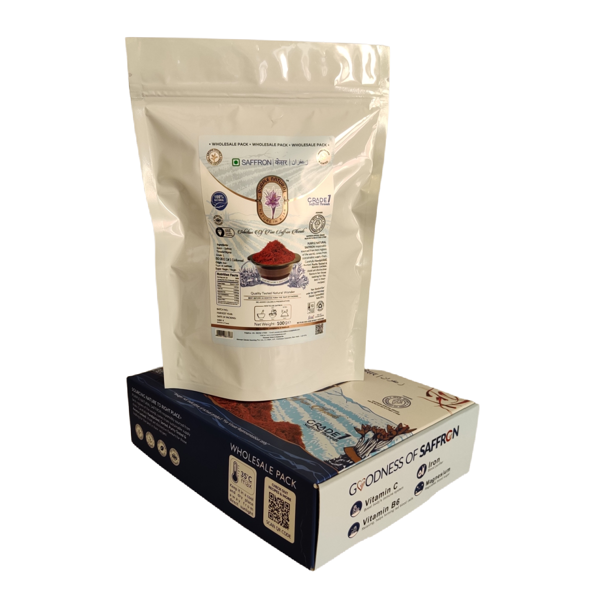 Saffron | Kesar - Natural Dried Stigma or Filaments | Grade A++