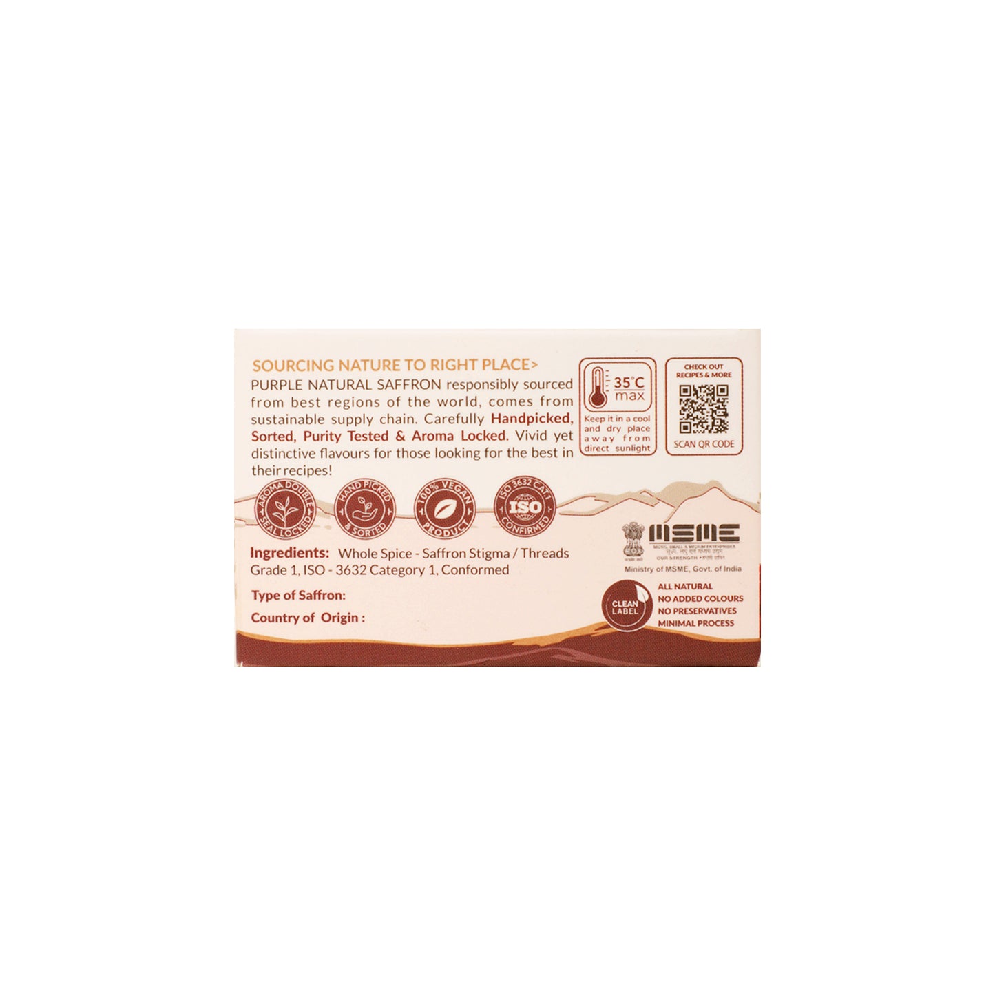 Saffron | Kesar - Natural Dried Stigma or Filaments | Grade A++