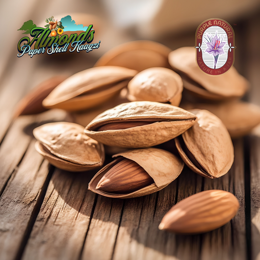 Paper Shell Almonds | Kaagzi Badaam, Sitarbai - Thin Shell, Long Kernel | Soft & Oil rich