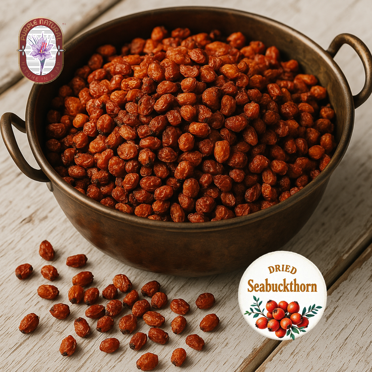 Sea Buckthorn Berries, Leh Ber, Ames, Chharma or Himalayan Berry – Naturally Dried Superfood