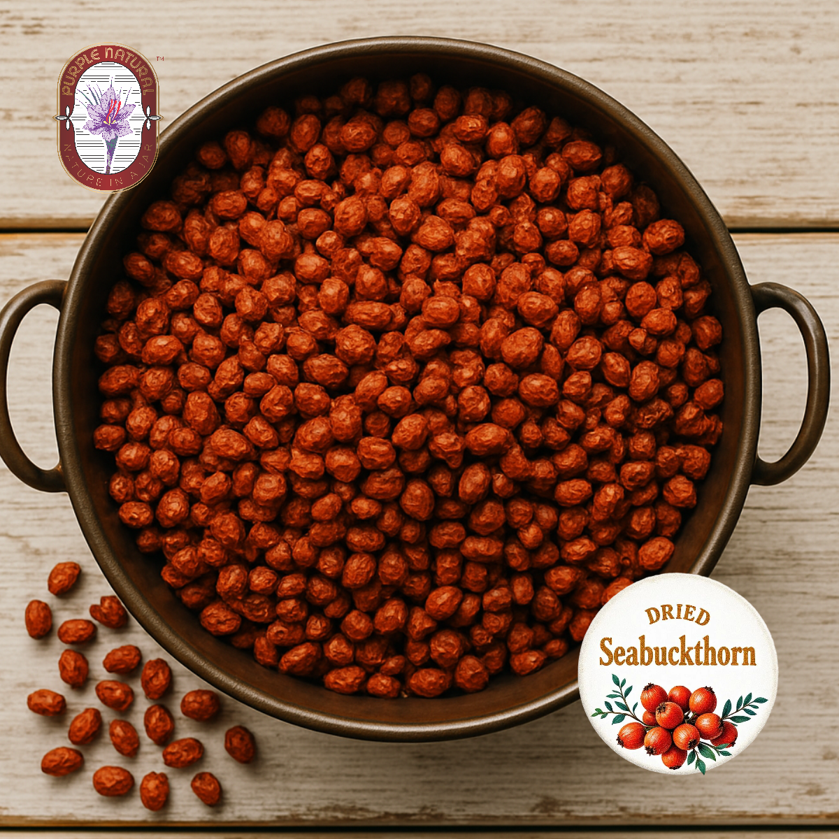 Sea Buckthorn Berries, Leh Ber, Ames, Chharma or Himalayan Berry – Naturally Dried Superfood