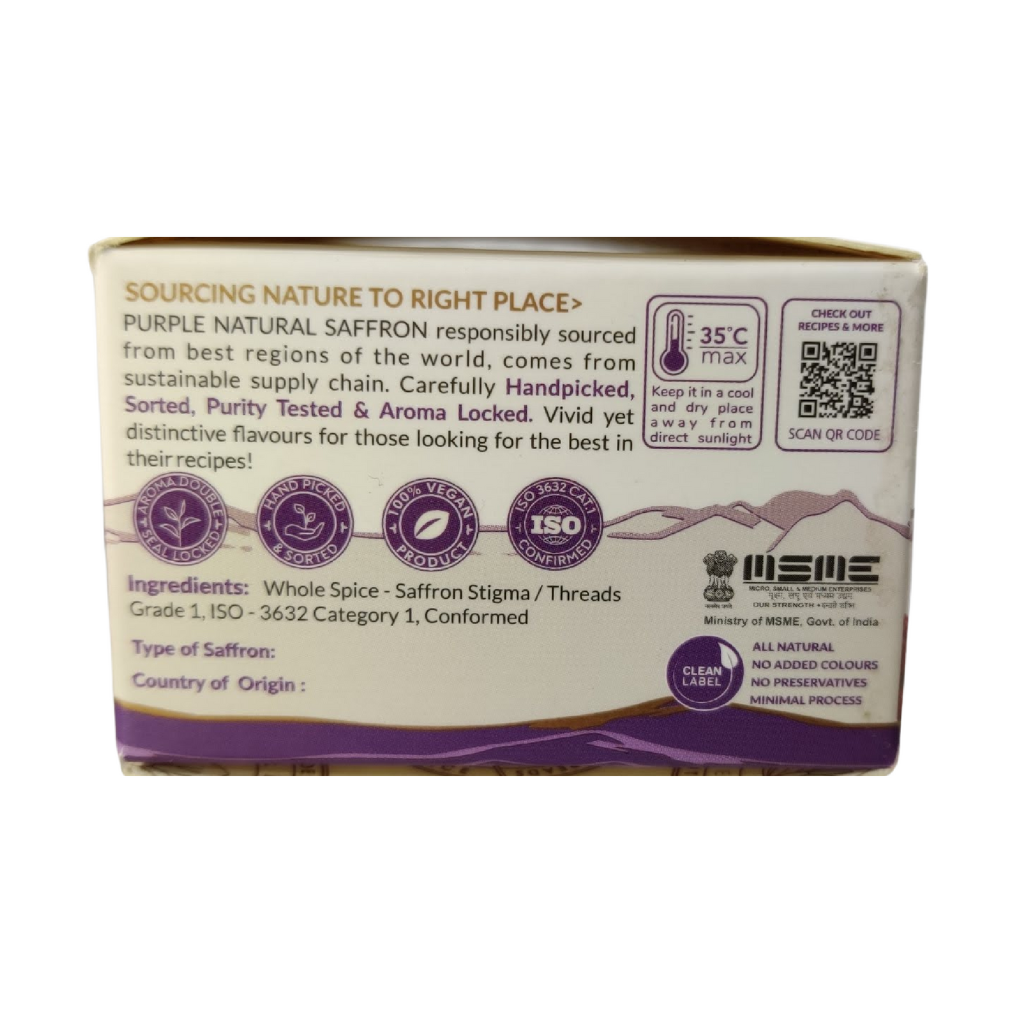 Saffron | Kesar - Natural Dried Stigma or Filaments | Grade A++