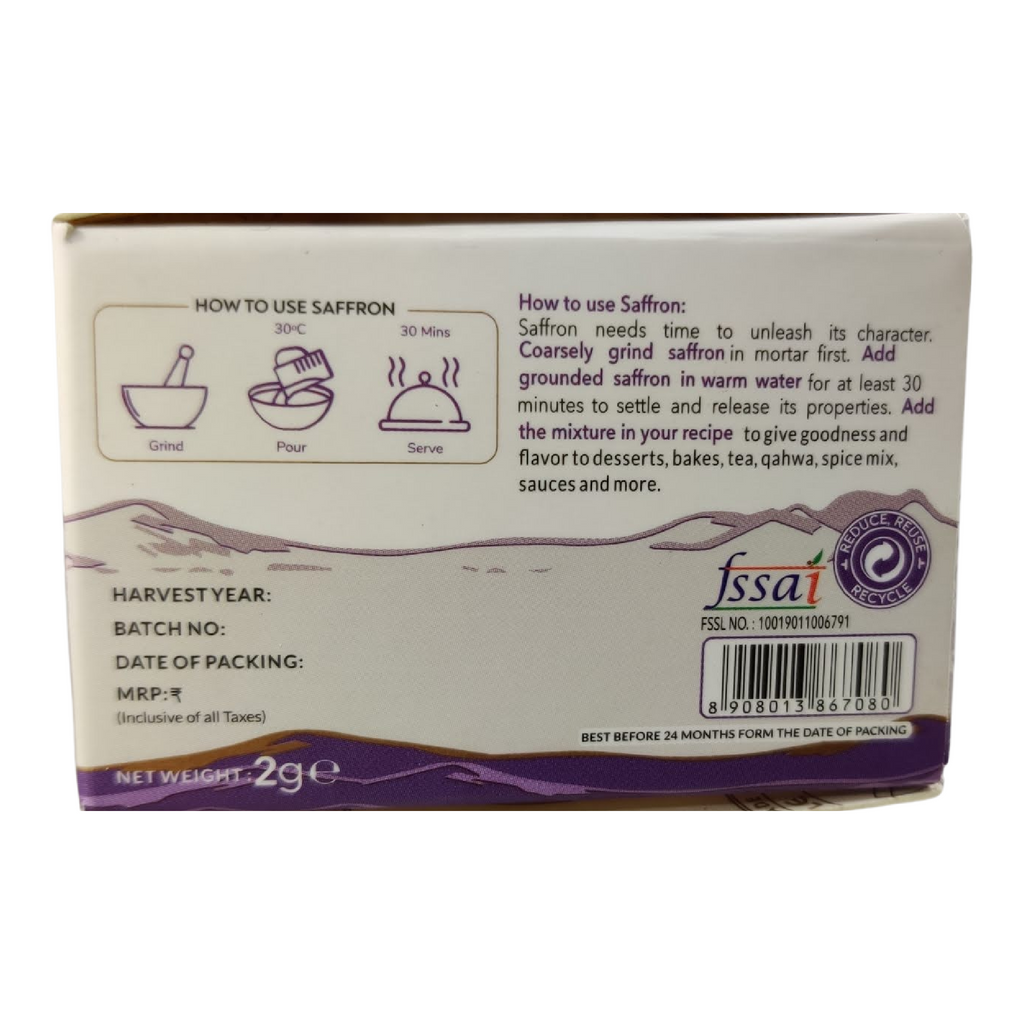 Saffron | Kesar Dry Powder – For making Sweets, Confectionery, Flavors & Pooja Rituals