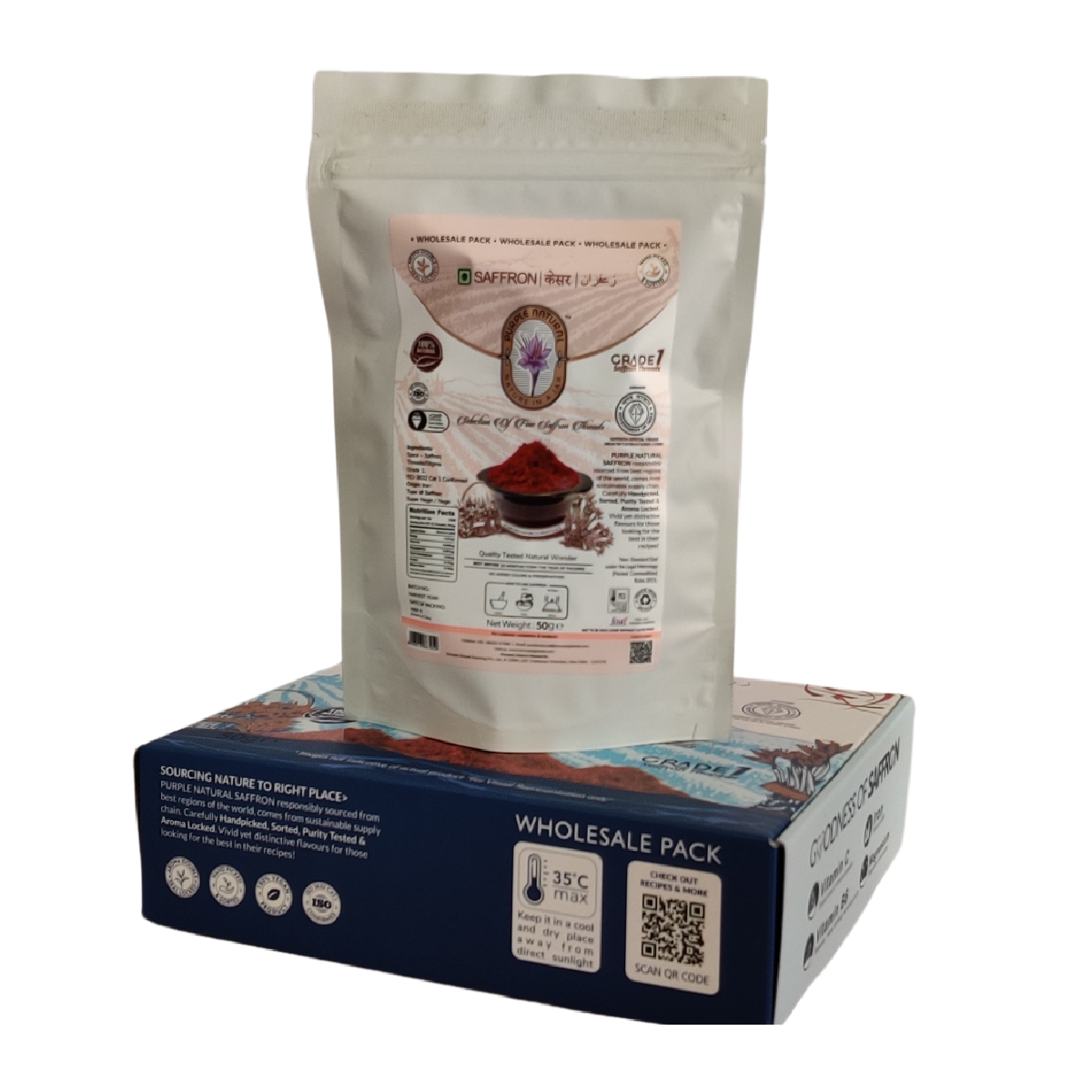 Saffron | Kesar - Natural Dried Stigma or Filaments | Grade A++