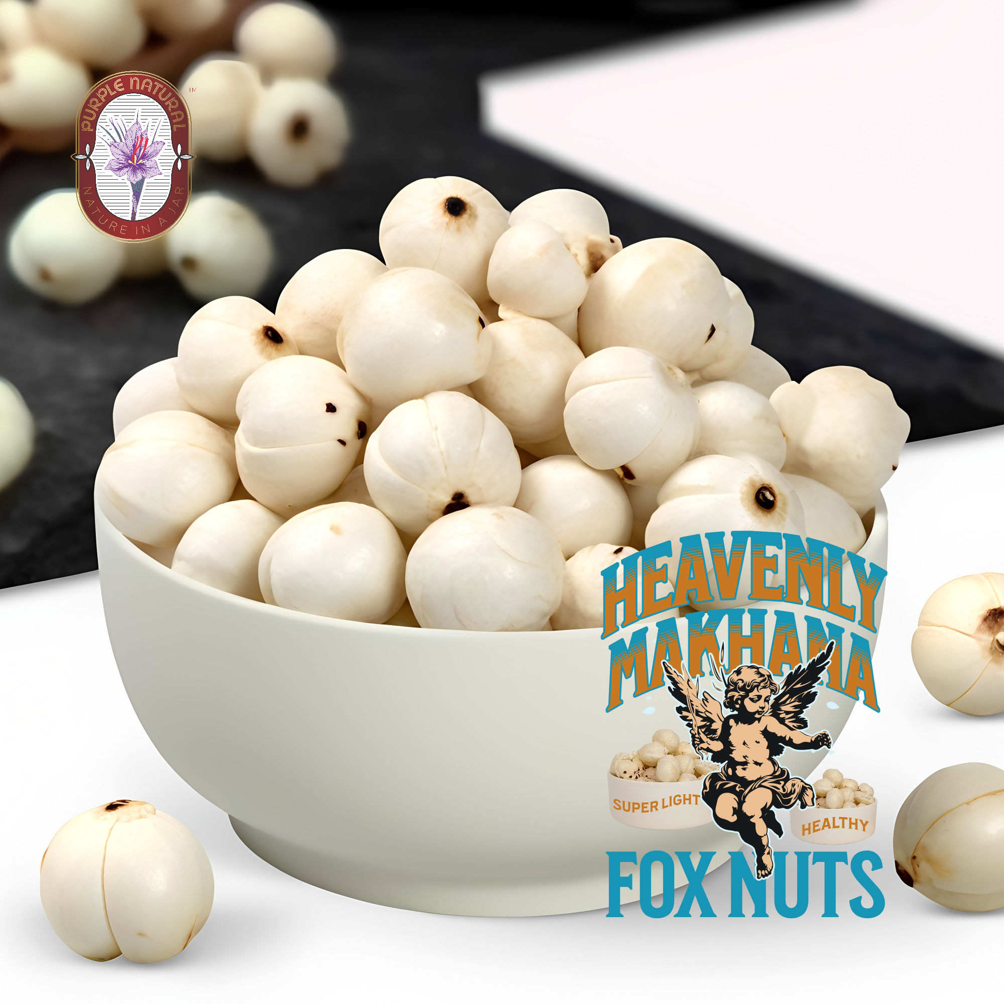 Makhana | Fox Nuts - Healthy, Crunchy Snack for Weight Loss & Wellness, Premium Quality - 5S+