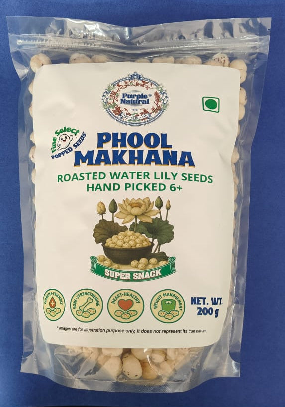 Makhana | Fox Nuts - Healthy, Crunchy Snack for Weight Loss & Wellness, Premium Quality - 5S+