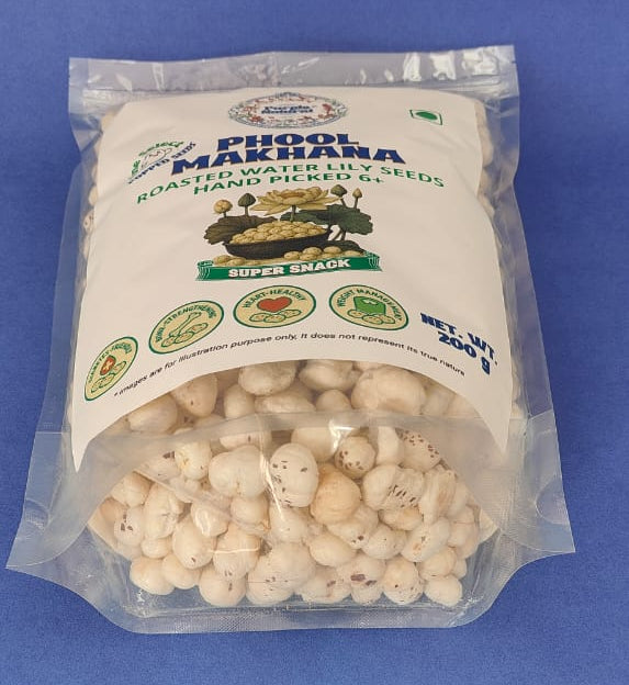 Makhana | Fox Nuts - Healthy, Crunchy Snack for Weight Loss & Wellness, Premium Quality - 5S+